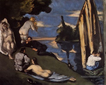 Pastorale ou Idylle Paul Cézanne Peinture à l'huile
